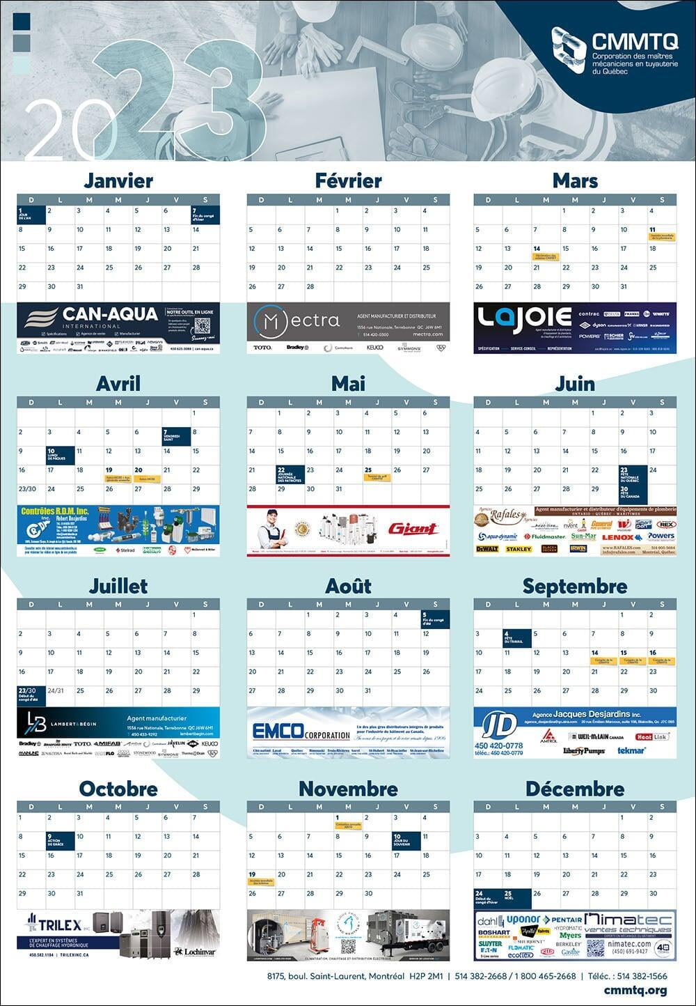 CMMTQ Calendar